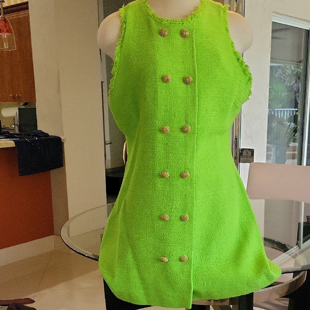 Zara Neon Green Textured Fabric